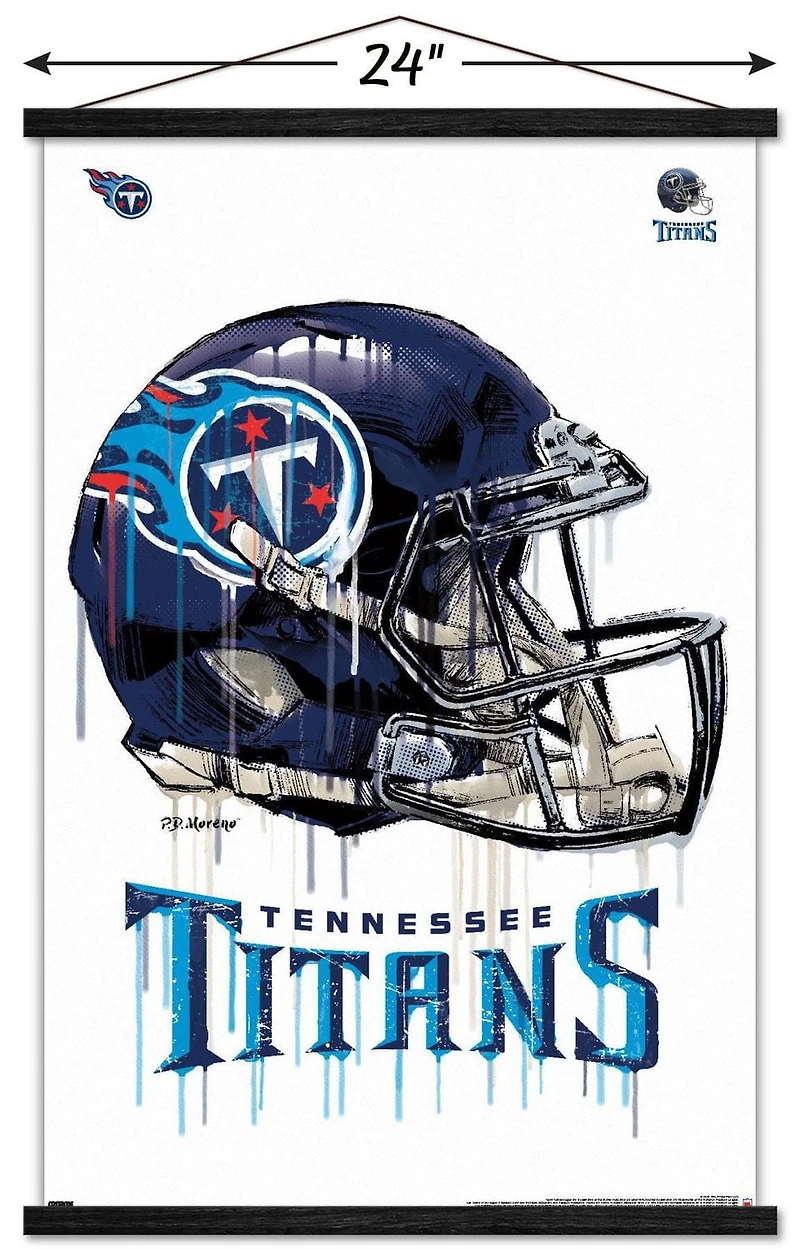 NFL Tennessee Titans - Drip Helmet 20 Wall Poster, 22.375" x 34"