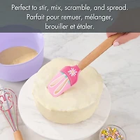 Spatule Way to Celebrate en Silicone de 12”, Oreilles de lapin, Rose