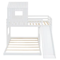 Lit superposé en bois Noble House (1 place et 2 places), blanc