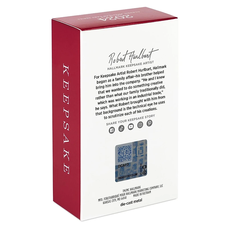 Décoration de Noël, Keepsake de Hallmark (Chevrolet Corvette L88 1968, Voitures américaines classiques, 2024, en métal)