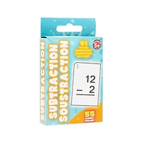Subtraction Flashcards, Math Learning Aid, 55 Count