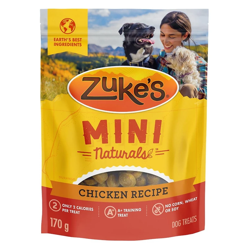Zuke’s Mini Naturals Recette au Poulet, Gâteries pour Chiens 170-454 g