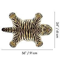 Tapis de chiffon touffeté à la main imprimé animal Fabstyles pour salon, couloir, patio