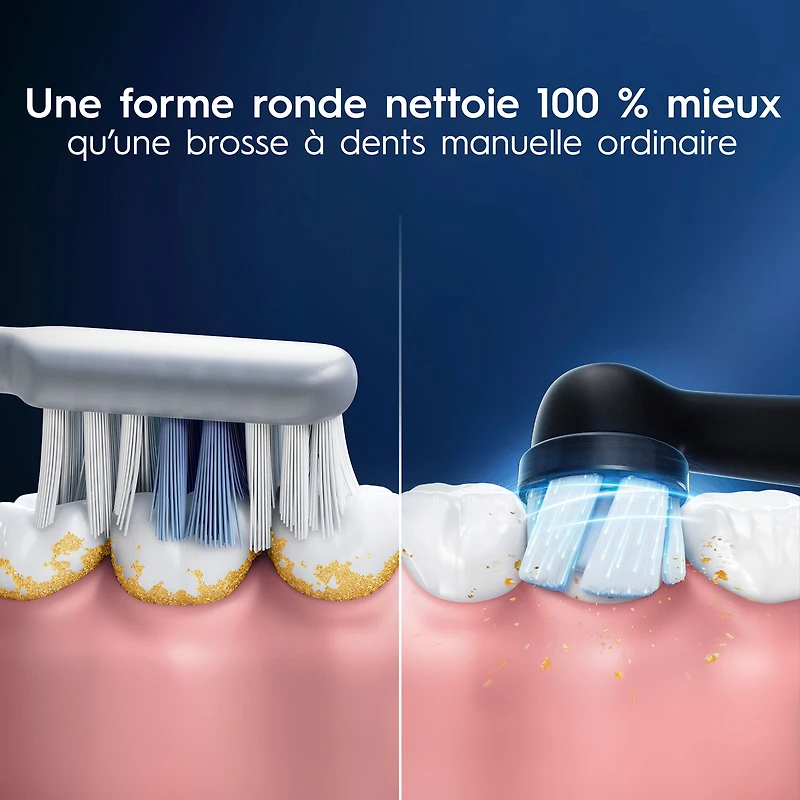 Oral-B iO Gentle Care Replacement Heads, Electric Toothbrush Brush Heads, Black, 2 Count