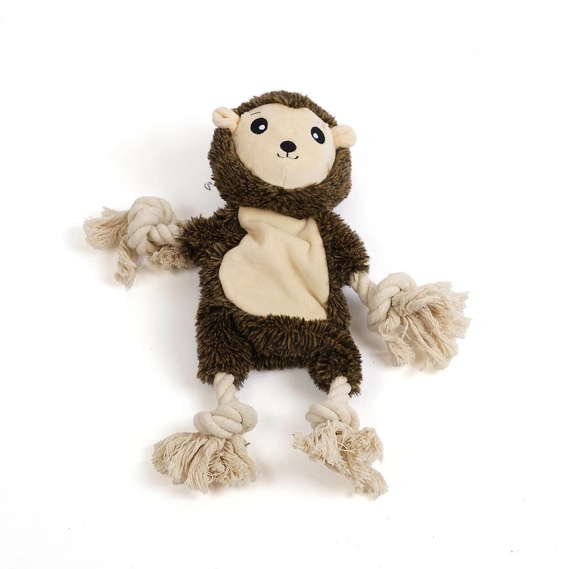 One Paw, Hedgehog Rope Dog Toy with Squeaker and Durable Stitching, One Paw Hedgehog Rope Toy