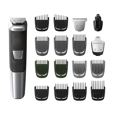 Philips Multigroomer Series 5000 Cordless with 17 Trimming Accessories and Storage Bag, MG5750/18, All-in-One Trimmer