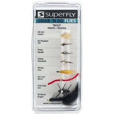 Superfly FLYAST-48P Grab N Go Basic Trout Fly Asst 8/pk specific selection, Grab N Go Basic Trout Fly Asst 8/pk