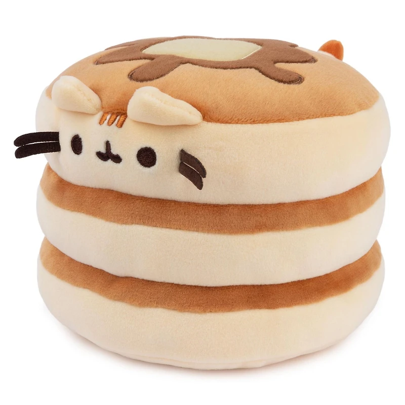 GUND, Pusheen the Cat , Peluche pile de pancakes Squisheen, Jouet en peluche pour les enfants à partir de 8 ans, marron, 15,2 cm
