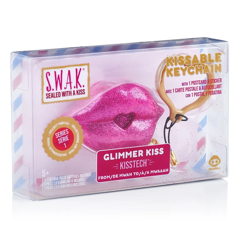 S.W.A.K. Version 1 - Glimmer Kiss - Porte-clefs interactif à embrasser - Par WowWee