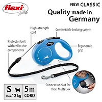 Flexi New Classic Cord Retractable Dog Leash 5m/16ft