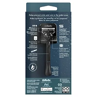 Rasoir pour poils pubiens pour hommes Gillette Intimate, rasoir pour poils pubiens et rasage corporel pour homme, doux et facile à utiliser, conçu pour les poils pubiens, 1manche de rasoir, 2cartouche 1CT