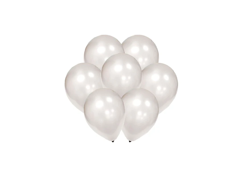 Lot de 12 ballons nacrés argentés Ballon en latex à l'hélium 12CT x 12 pouces
