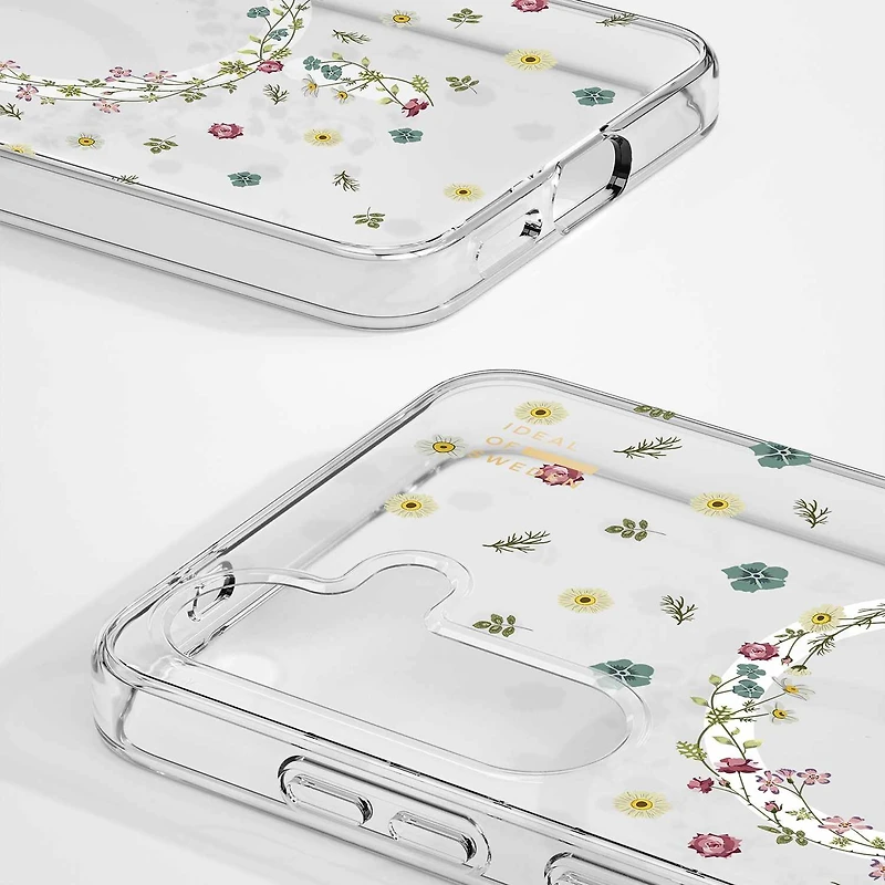 Ideal of Sweden Étui Clear Mid avec MagSafe Petite Floral pour Samsung Galaxy S25/Galaxy S24