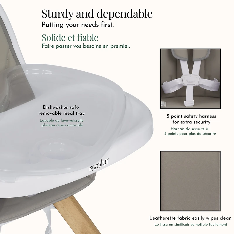 Evolur Zoodle 2-in-1 High Chair