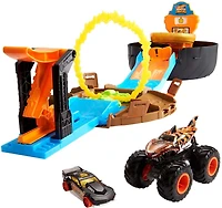 Hot Wheels Monster Trucks Coffret de jeu Pneu à cascade