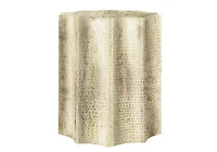 Monarch Specialties Accent Table, Drum, Side, End, Nightstand, Lamp, Living Room, Bedroom, Gold Metal, Contemporary