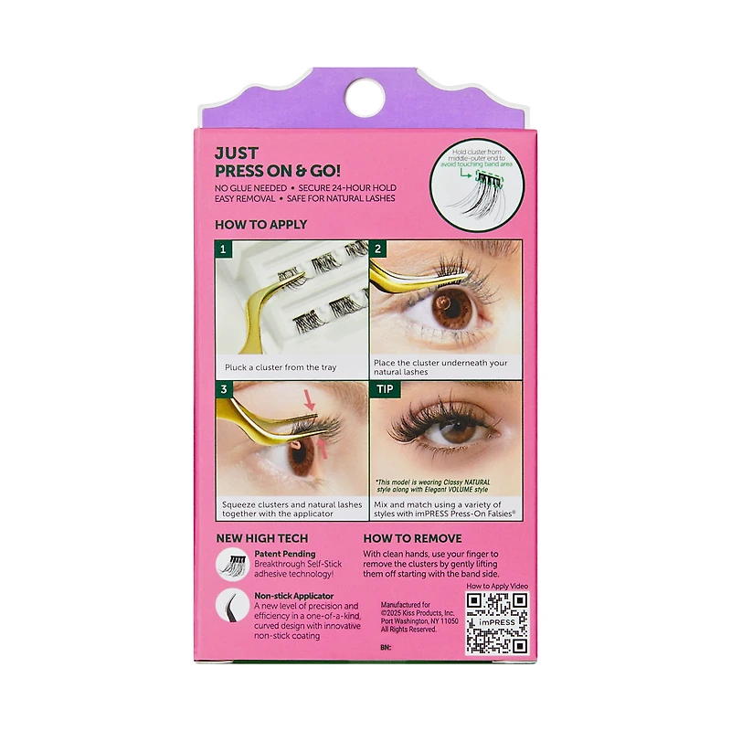 Kiss Lash - Wicked - Impress - Forever My Friend - 12 Cluster - No Glue Need - Kit
