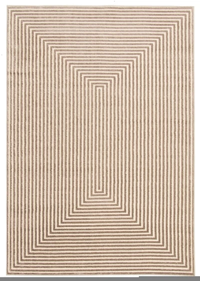 ECARPET Modern Area Rug for Dining Room, Living Room, Bedroom or Den Trona Taupe