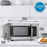 Danby DMW111KSSDD 1.1 cu. ft. Countertop Microwave in Stainless Steel