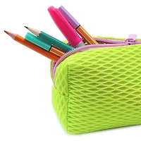 Pen+Gear Athleisure Mesh Pencil Pouch in Neon Yellow