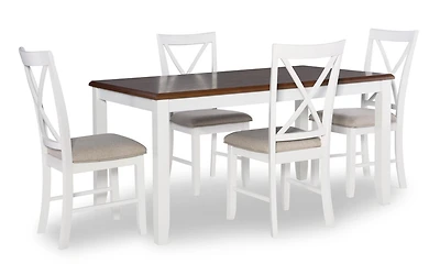 Lander 5-Piece Dining Set, Brown