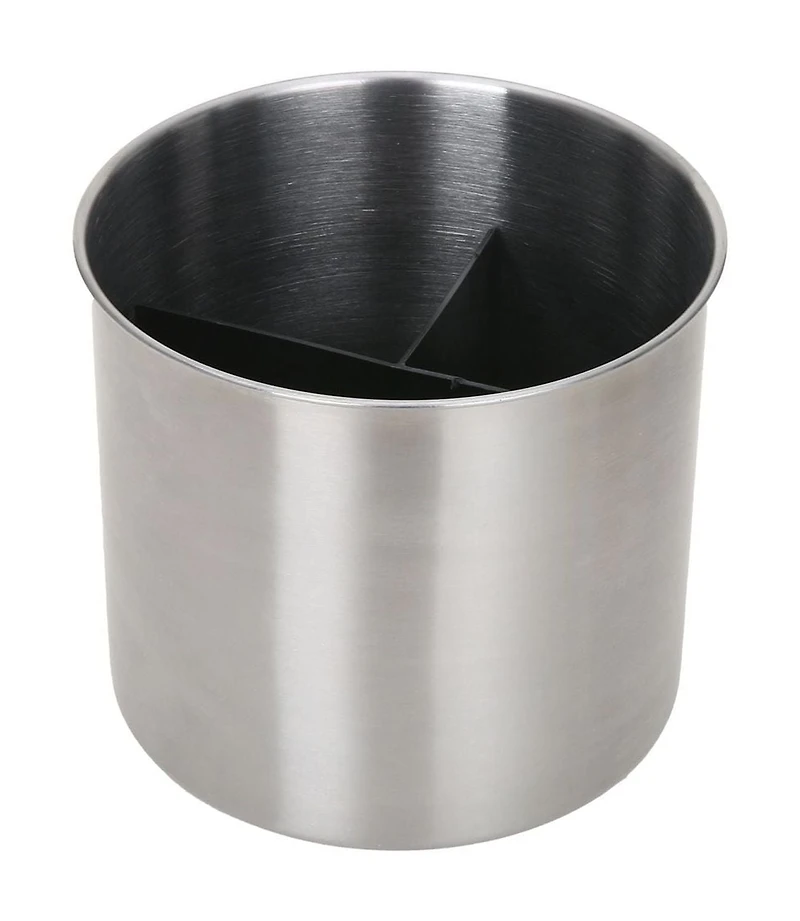 Porte-ustensiles en acier inoxydable avec séparateur amovible Mainstays