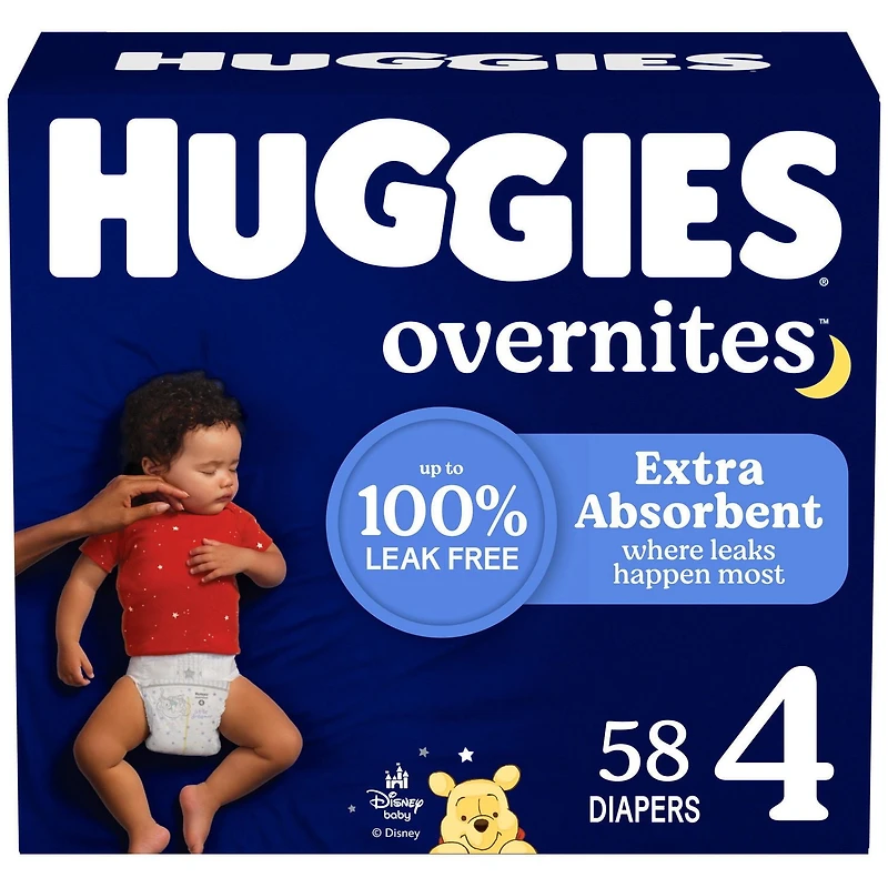 Couches pour bébé Huggies Overnites Nighttime, tailles: 3-7 |36- 66 unités Tailles 3-7| 36-66 Unités