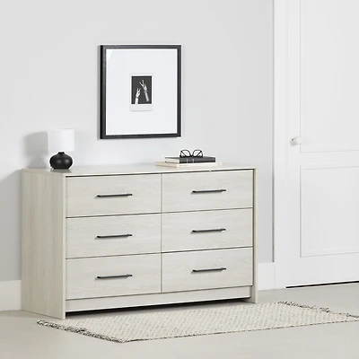 South Shore Londen 6-Drawer Dresser for Adult, in Winter Oak