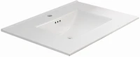 American Imaginations AI-33311 30.75 pouces W 22,25 pouces Dessus en céramique de D dans la couleur blanche pour le robinet de 1 trou