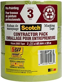 3M 2055PCW-48 48mm x 55m Green Masking Tape (3pk)