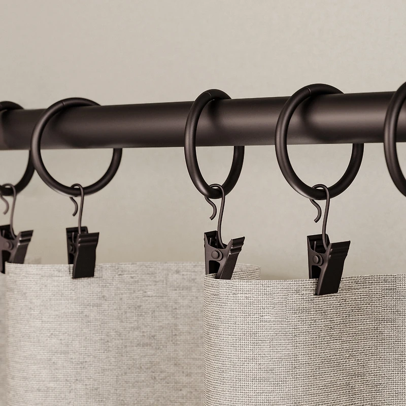 Anneaux à pince à rideaux bronze Mainstays de 2,5 cm (paquet de 7)