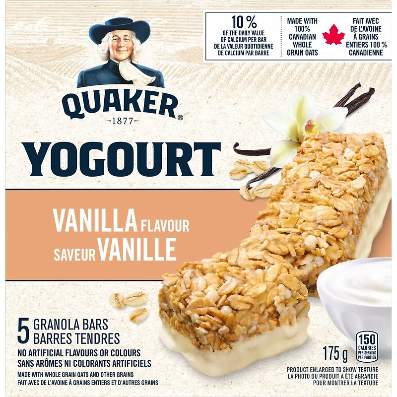 Quaker Yogurt Vanilla Granola Bars, 5 bars, 175GM