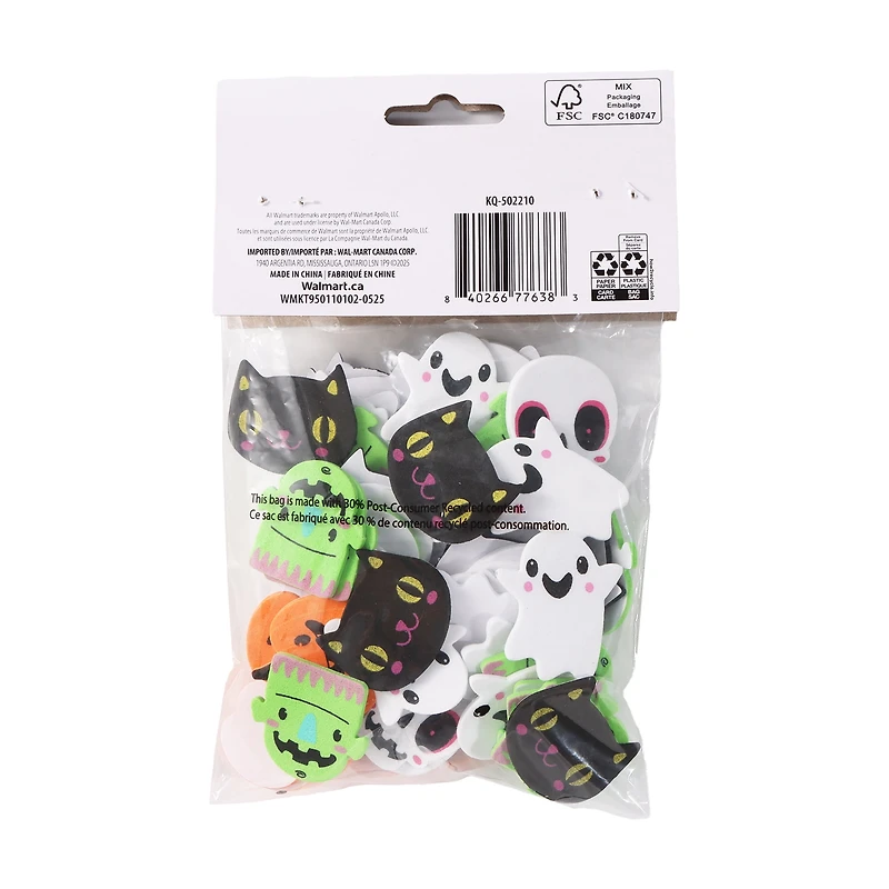 75 Foam Stickers – Pumpkin, Ghost, Cat, Skull, Frankenstein, Halloween, Ages 3+, Party Favors, by Way to Celebrate