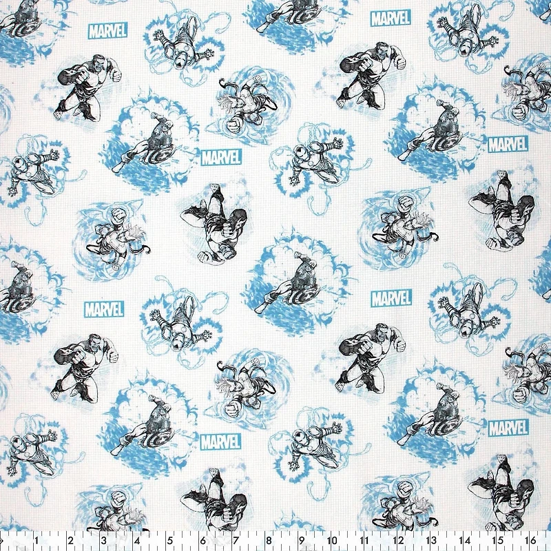 Fabric Creations Tissu de coton au mètre Esquisse Marvel Avengers 111 cm (44")