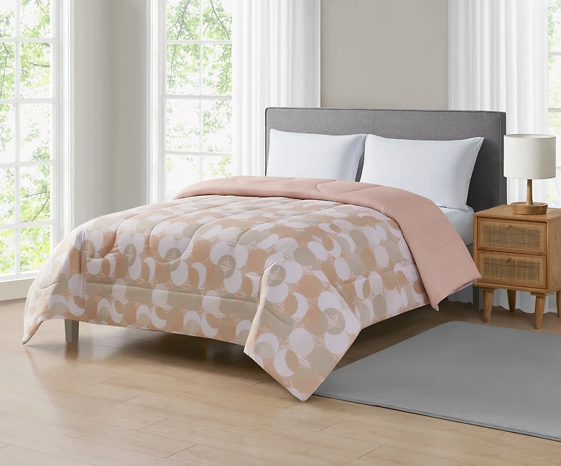 Mainstays Geometric Reversible Comforter Double/Queen, MAINSTAYS PL MS GEO COMF DBL/QN