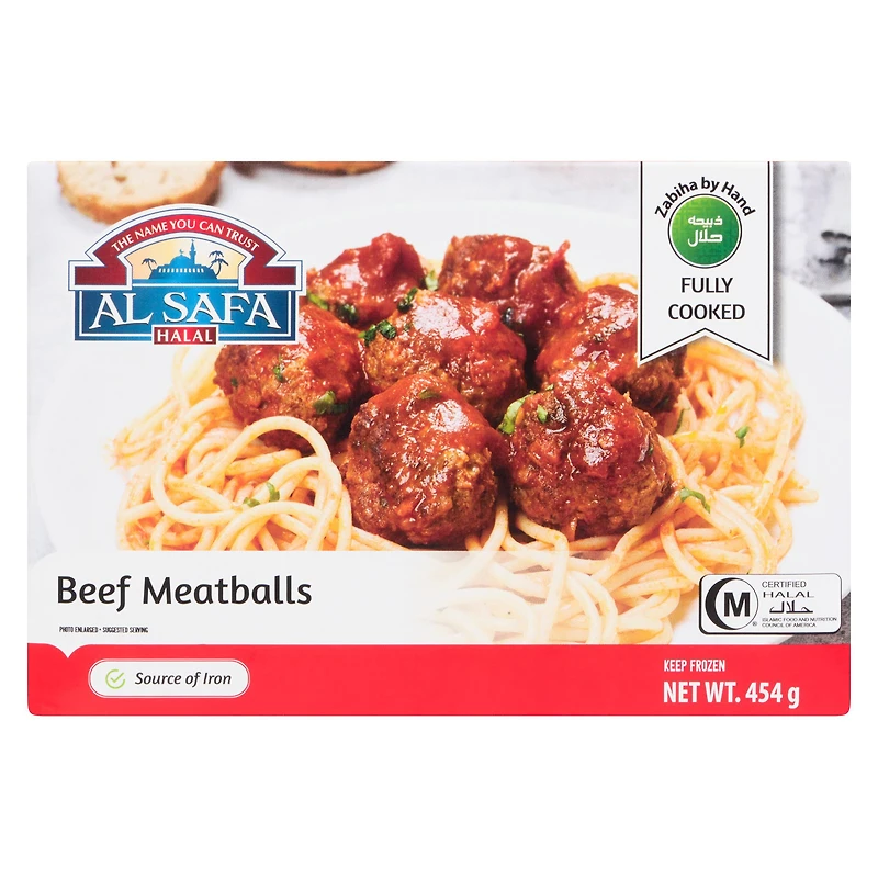 Boulettes de viande de boeuf cuit Al Safa Halal 454g