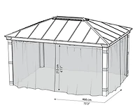 CANOPIA by PALRAM Dallas 14 ft. x 16 ft. Gazebo Netting Set