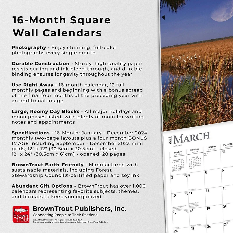 BrownTrout L'amour de la lune 2024 Mur Carré 30.48x60.96 CM, 9781975464097