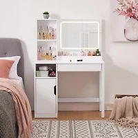 Mainstays Coiffeuse avec miroir éclairé et rangement