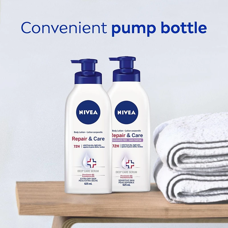 NIVEA Lotion corporelle 72H Repair & Care pour peau extra sèche