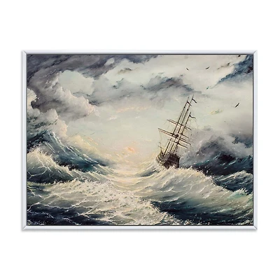 Designart Lutte avec les éléments ART MURAL À CADRE FLOTTÉ