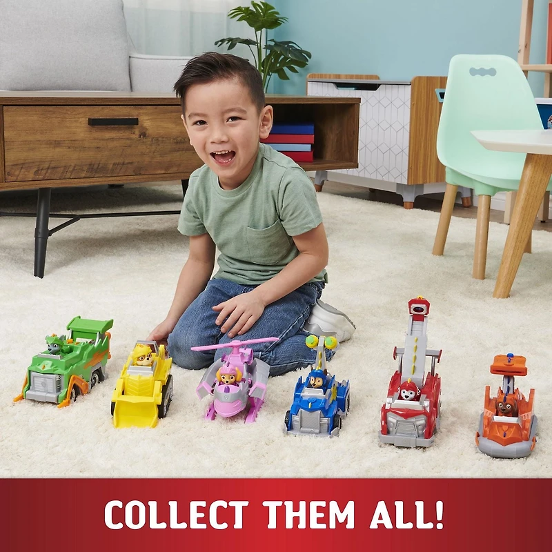 PAW Patrol, Rescue Knights Chase, Véhicule transformable avec figurine articulée à collectionner, jouets pour les enfants à partir de 3 ans
