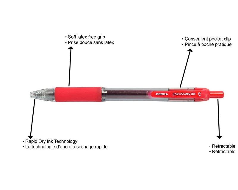 Zebra Sarasa Retractable Gel Pens
