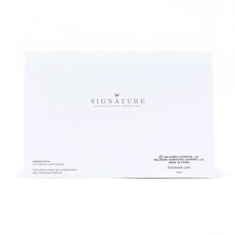 Hallmark Signature Christmas Card (Santa and Reindeer Scene)