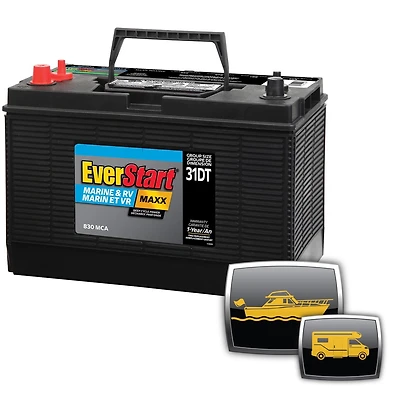 EverStart MARINE MAXX-DC31DT – 12 Volt, Batterie Marine/VR, groupe 31, 800 ADM
