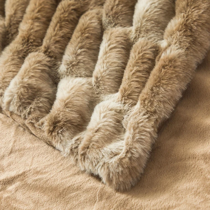 Hometrends Reversible Faux Fur Throw, Super stylish & warm