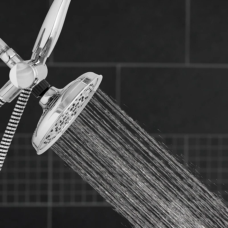Système de douche 2 en 1 à 6 + 1 modes de Waterpik PowerSpray VFC-133-653, chrome