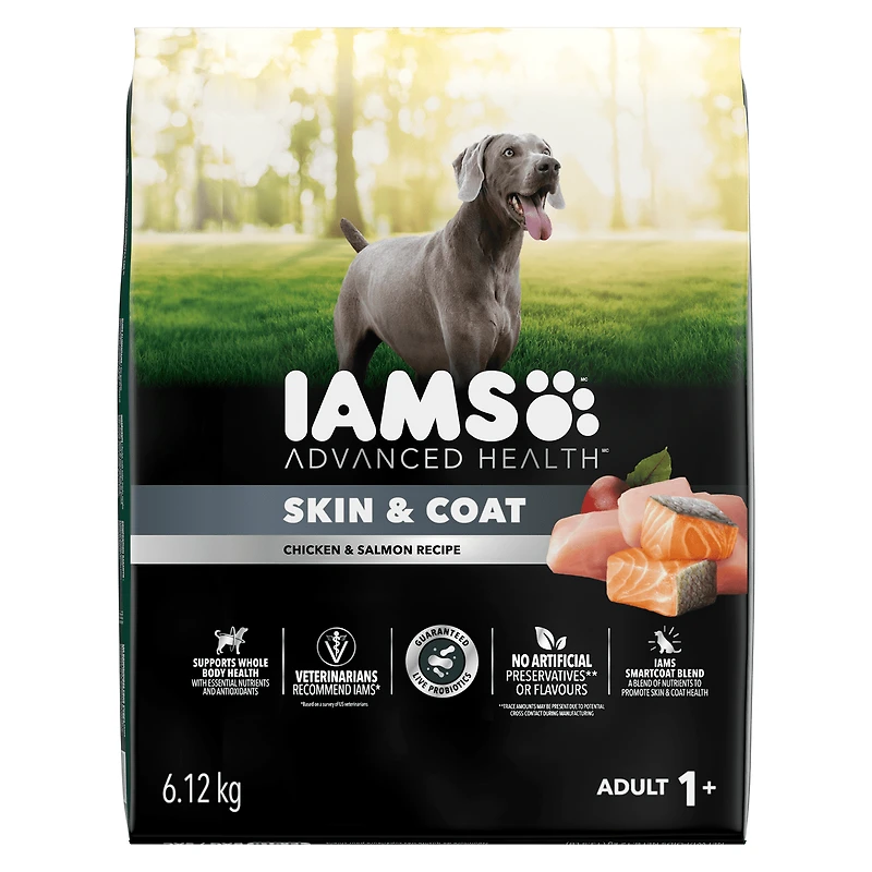 Iams Advanced Health Peau et Pelage Poulet et Saumon Adulte Nourriture Sèche pour Chiens 10kg