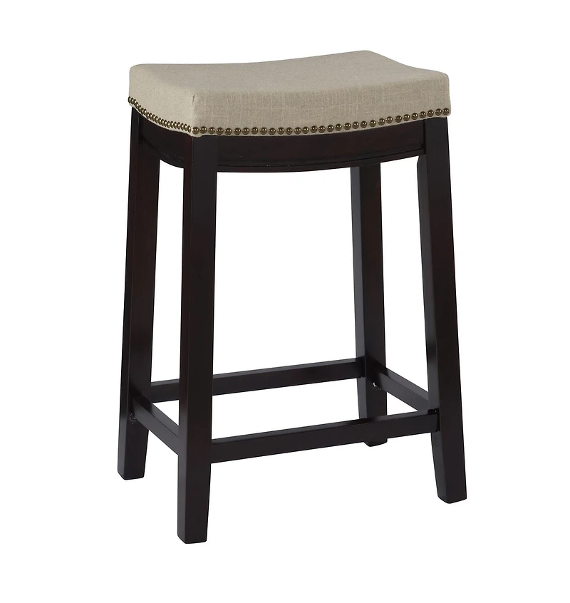 Tabouret de comptoir Eden en noyer