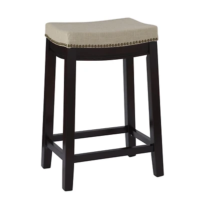 Tabouret de comptoir Eden en noyer